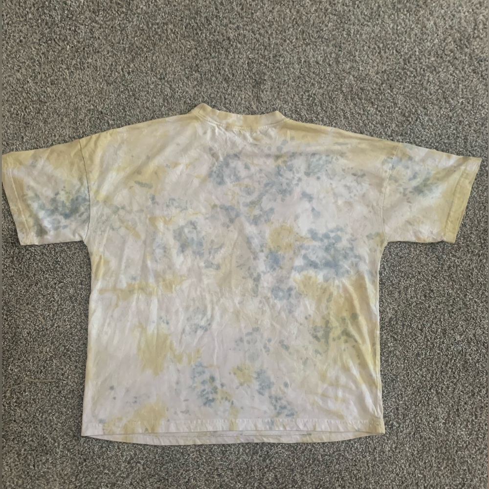 Marshmallow Moon Handstitched "Manifest" Natural Tie Dye Tee - Picture 4 of 4